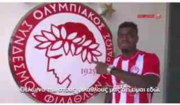 Greek Club, Olympiacos, Signs Emmanuel Emenike (Photos)